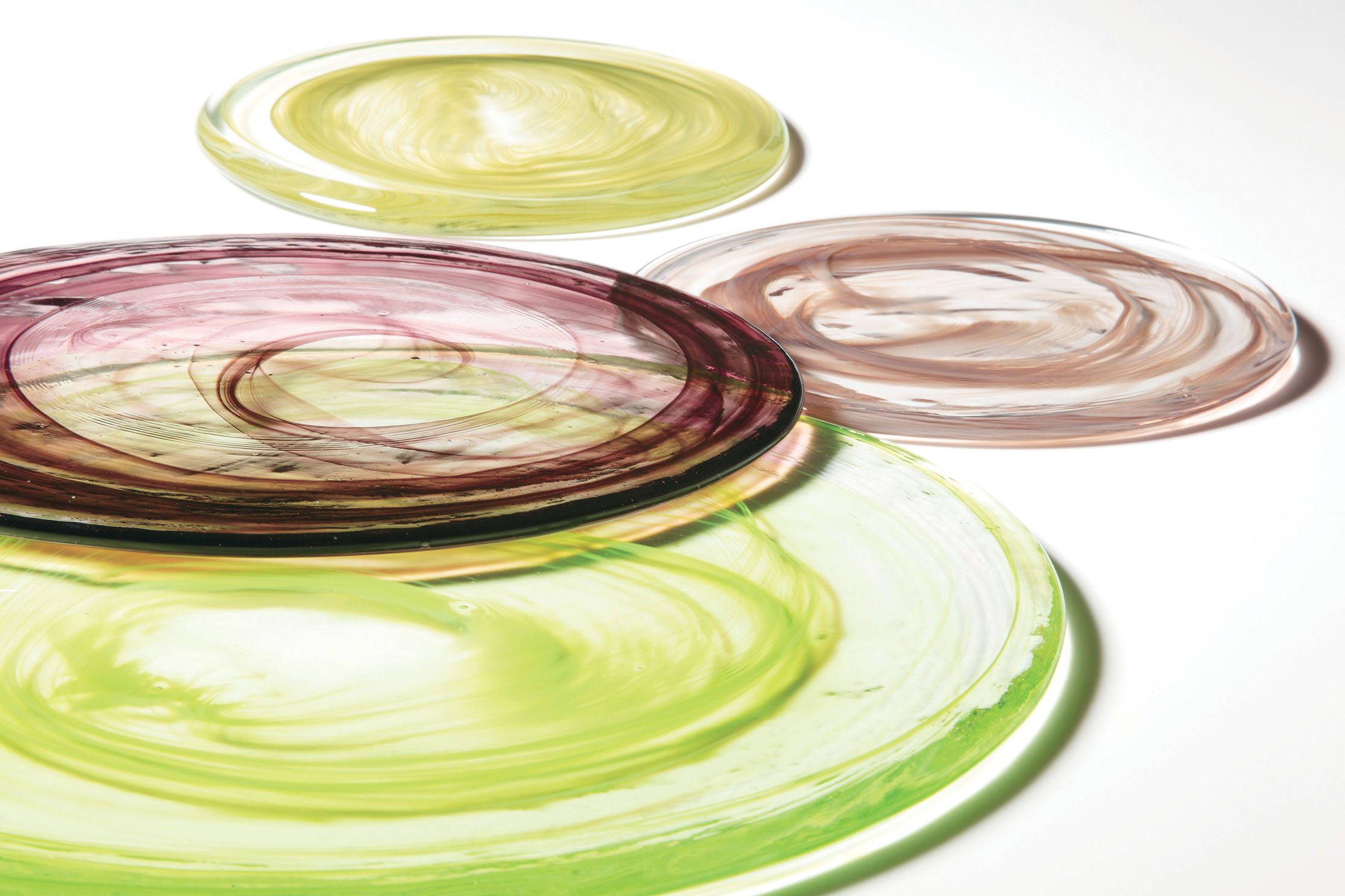 Sghr ニュアンスプレート　グリーン　4枚. スガハラ NUANCE | コレクション | Sghr