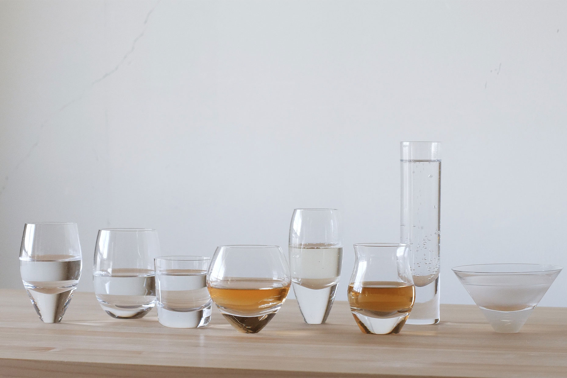 Sghrスガハラのガラス酒器セット お洒落な日本酒の徳利・グラス